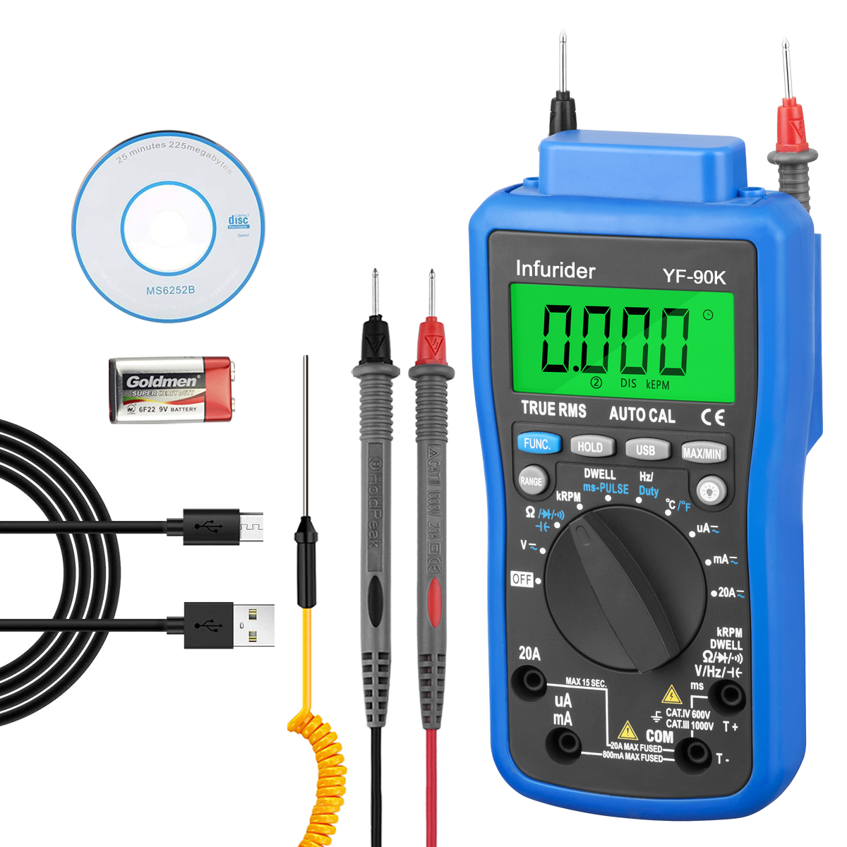 Logic Analyzer Usb - HoldPeak HP-90K motor analiz cihazı otomatik