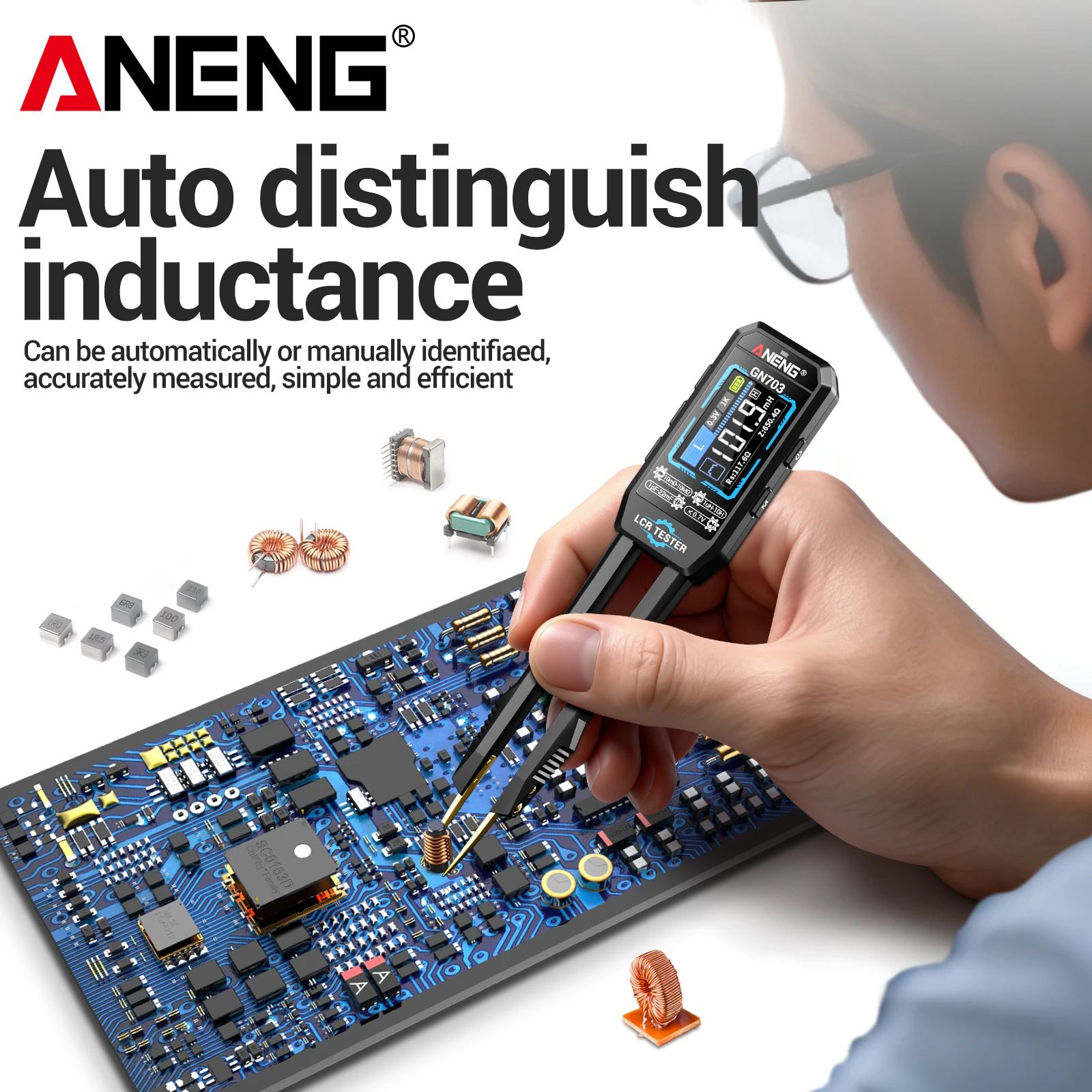 Logic Analyzer Usb - ANENG GN703 USB Şarj Edilebilir Taşınabilir