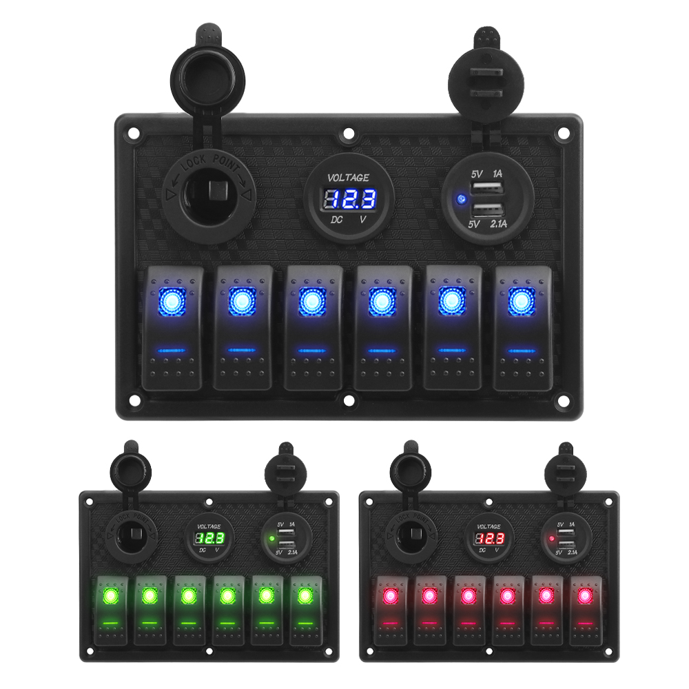 Logic Analyzer Usb - 24V 12V 6 Düğmeli Anahtar Paneli