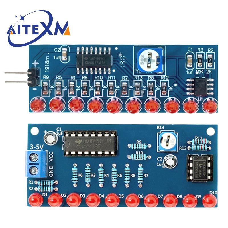 Diy Electronics Learning Kit - Akıllı Elektronik Kitleri Ne555+CD4017 Işık Su