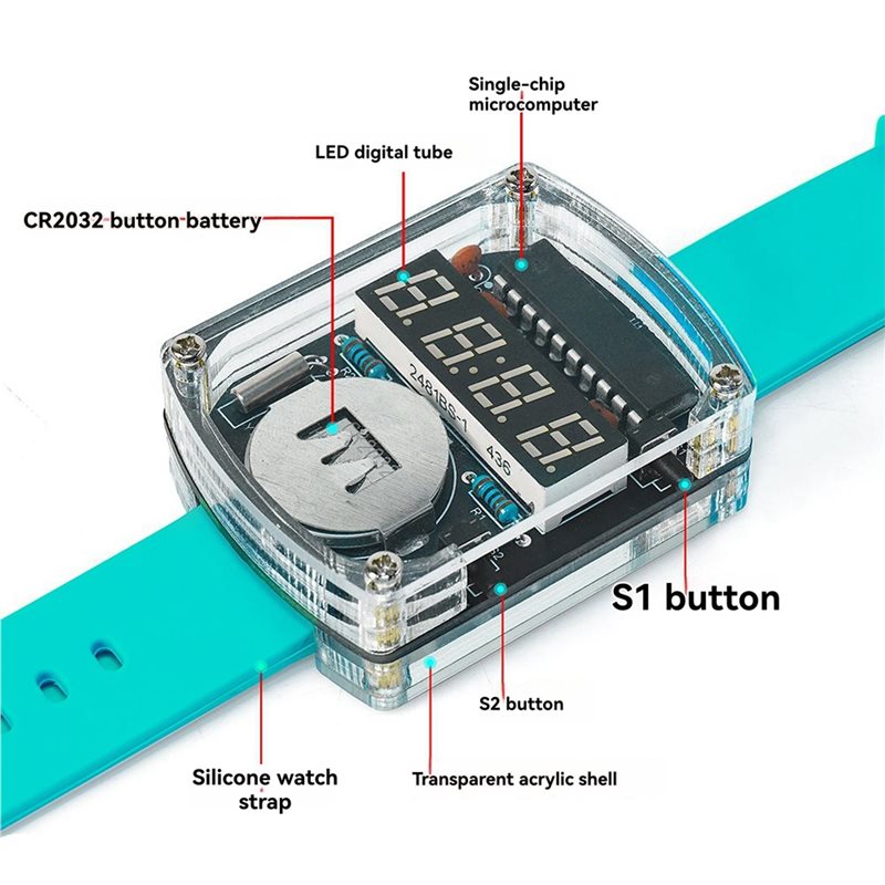 2X DIY Saat LED Saat Elektroni - Diy Electronics Learning Kit incelemesi ve fiyatı